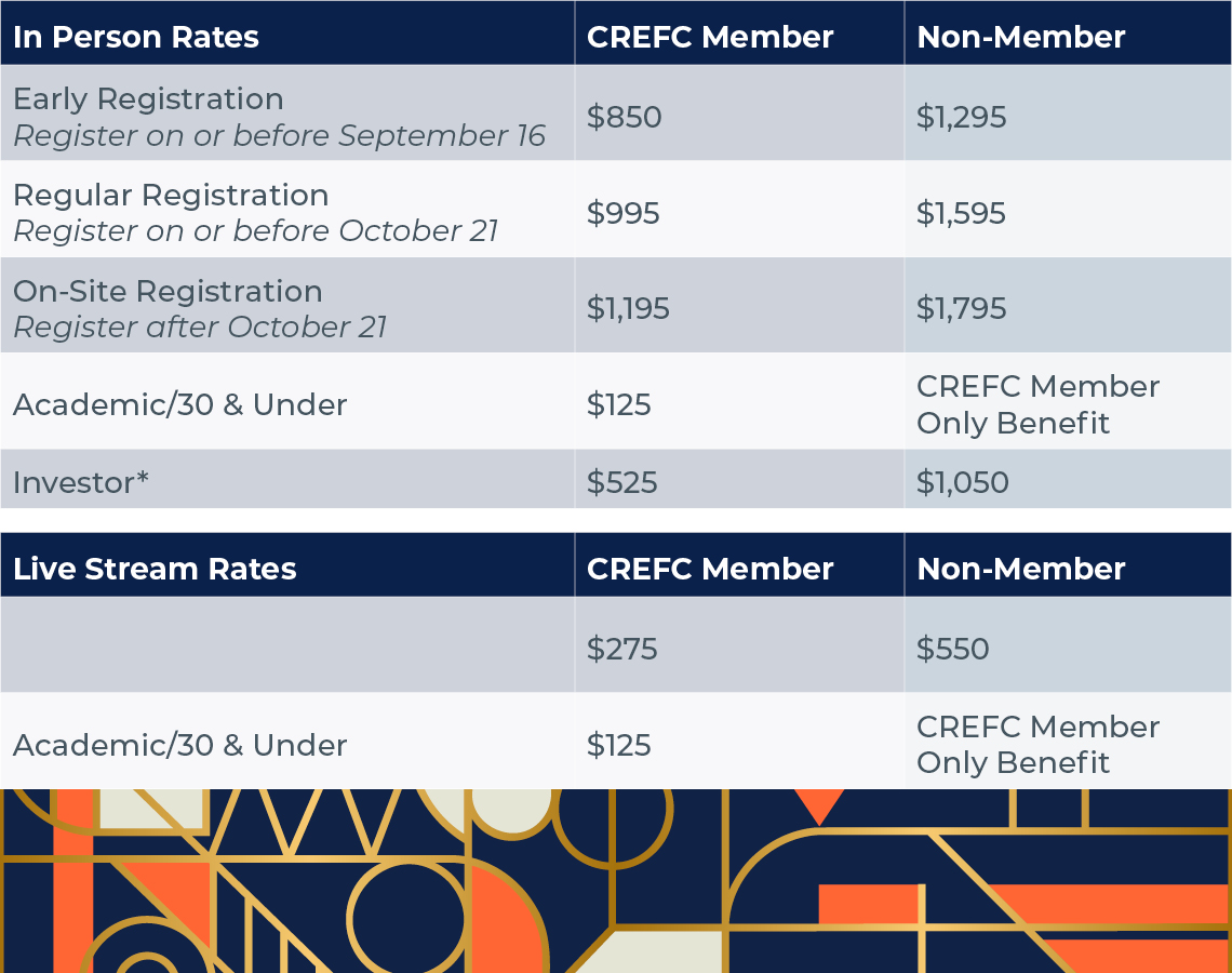 CREFC's Capital Markets Conference 2022 Registration