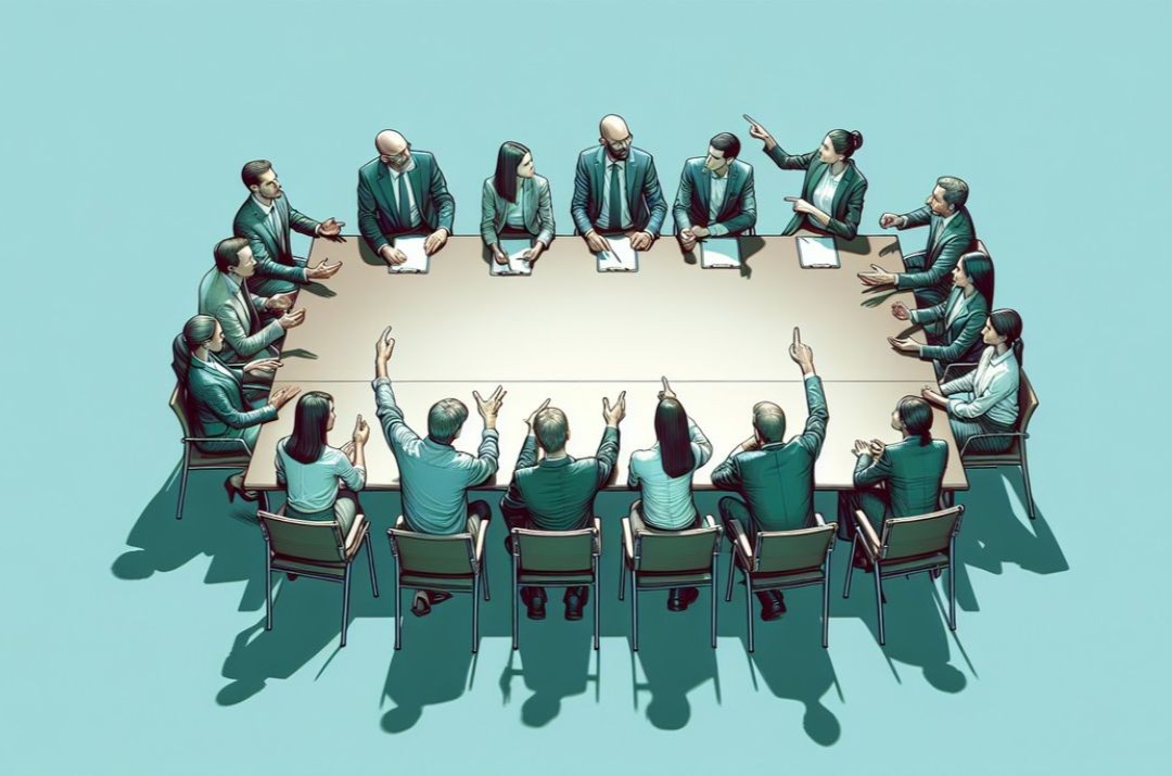 Image of individuals sitting around a table